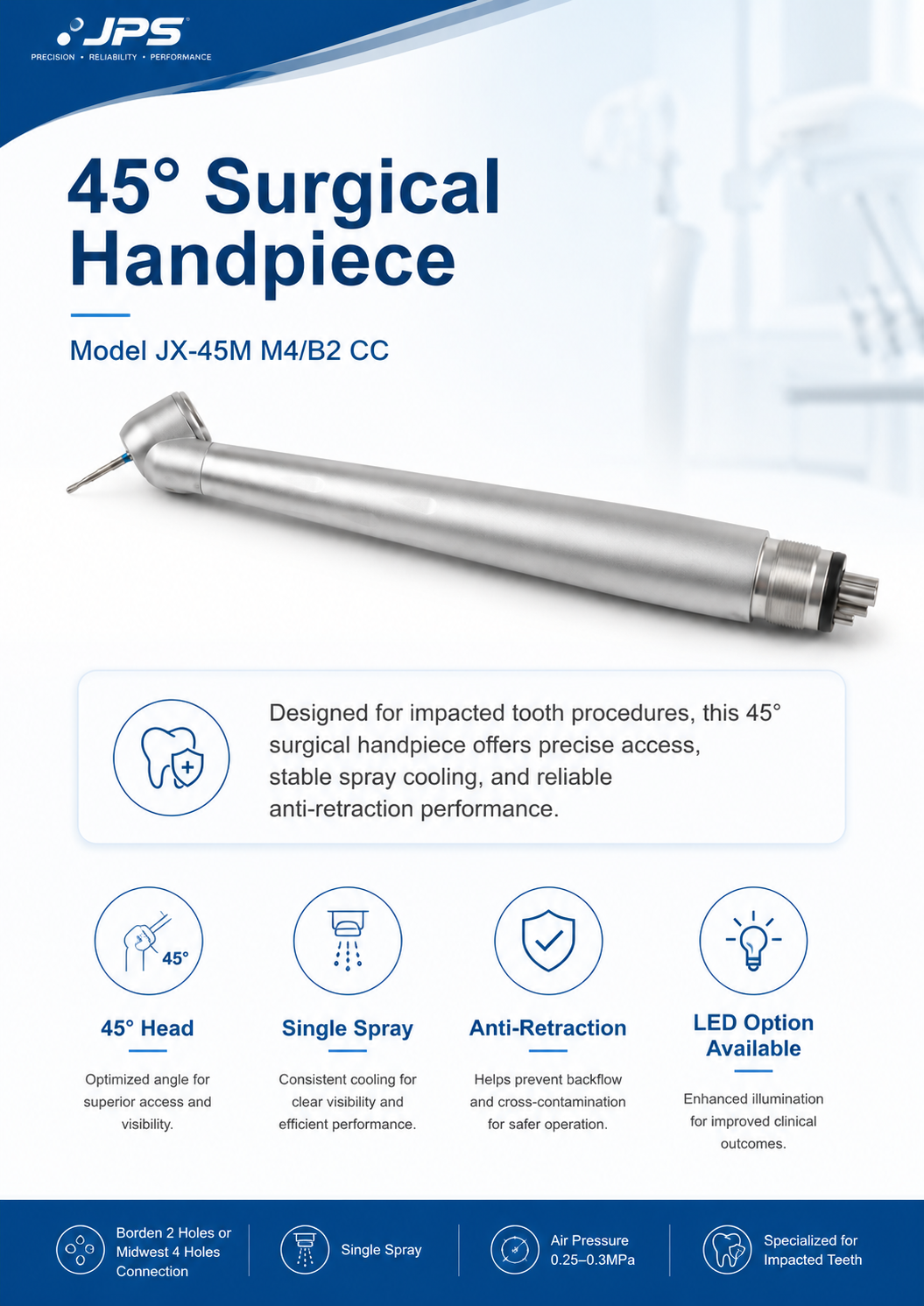 45 Degrees Surgical Handpieces JX-45M M4-B2 CC detail 1