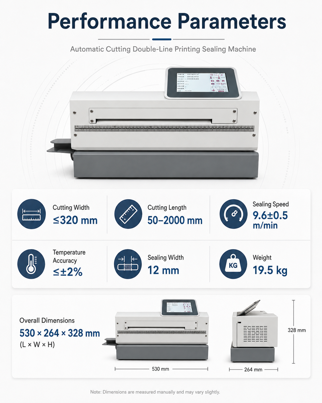Automatic Cutting Double-Line Printing Sealing Machine detail 3