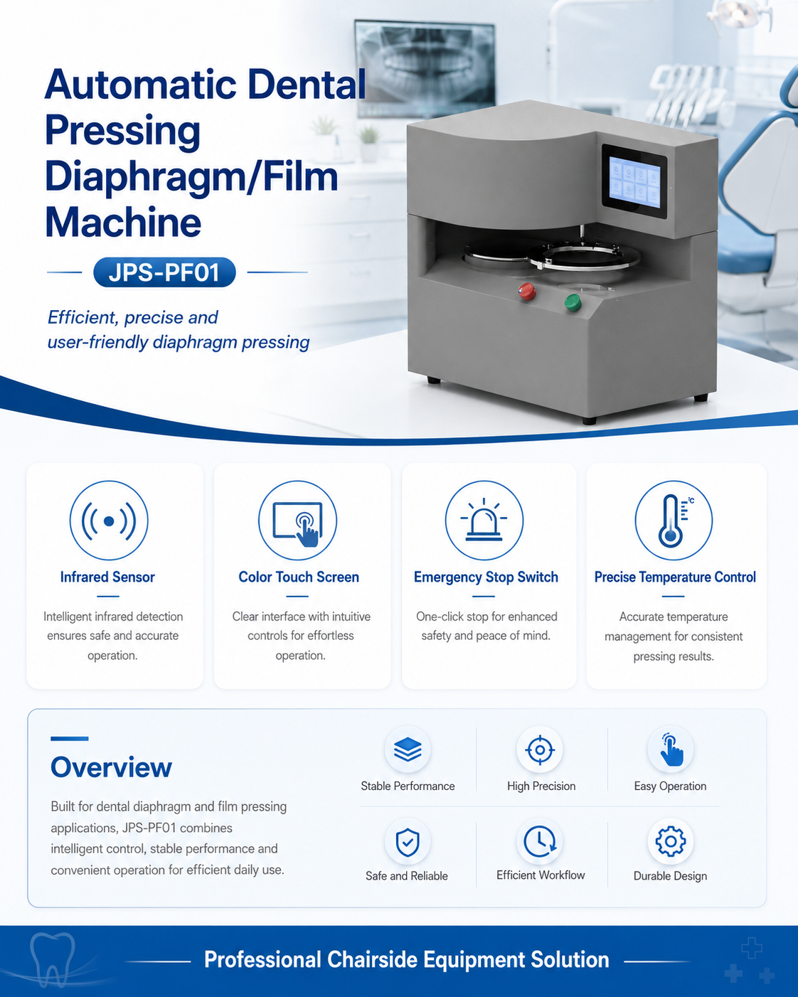 Automatic Dental Pressing Diaphragm-Film Machine JPS-PF01 detail 1
