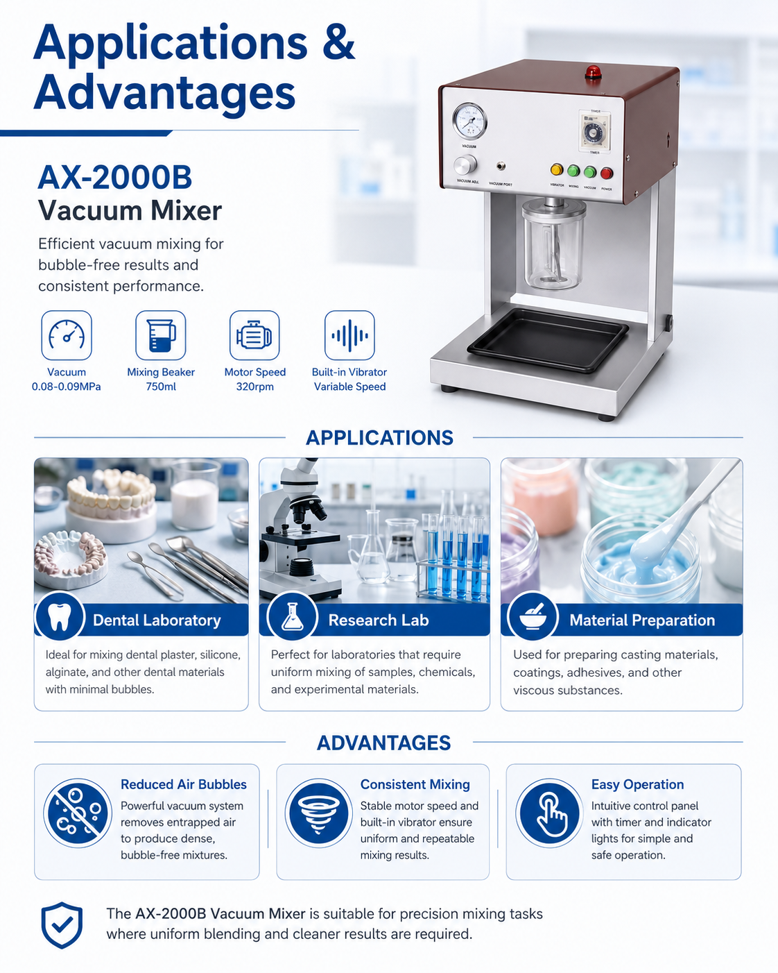 AX-2000B Vacuum Mixer detail 4