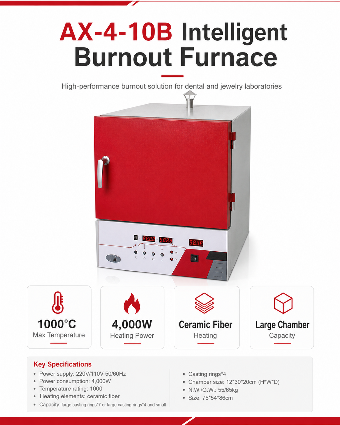 AX-4-10B Intelligent Burnout Furnace detail 1