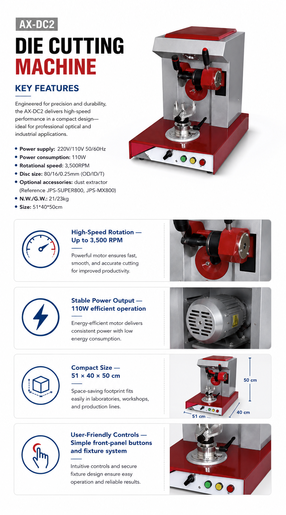 AX-DC2 Die Cutting Machine detail 2
