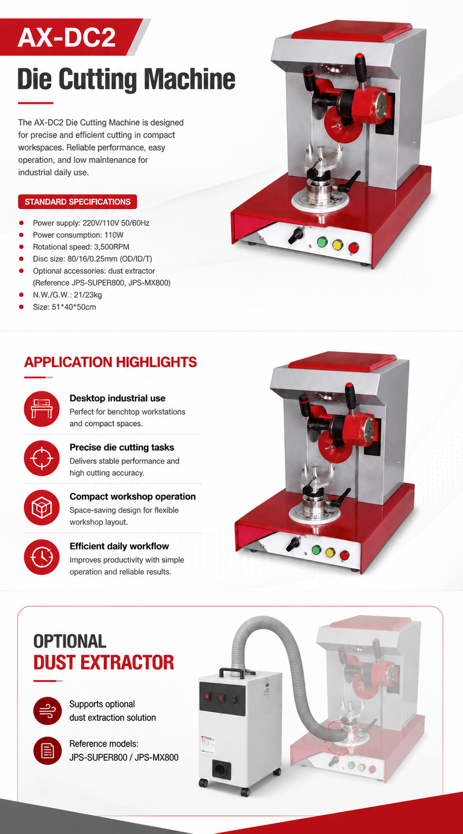 AX-DC2 Die Cutting Machine detail 3