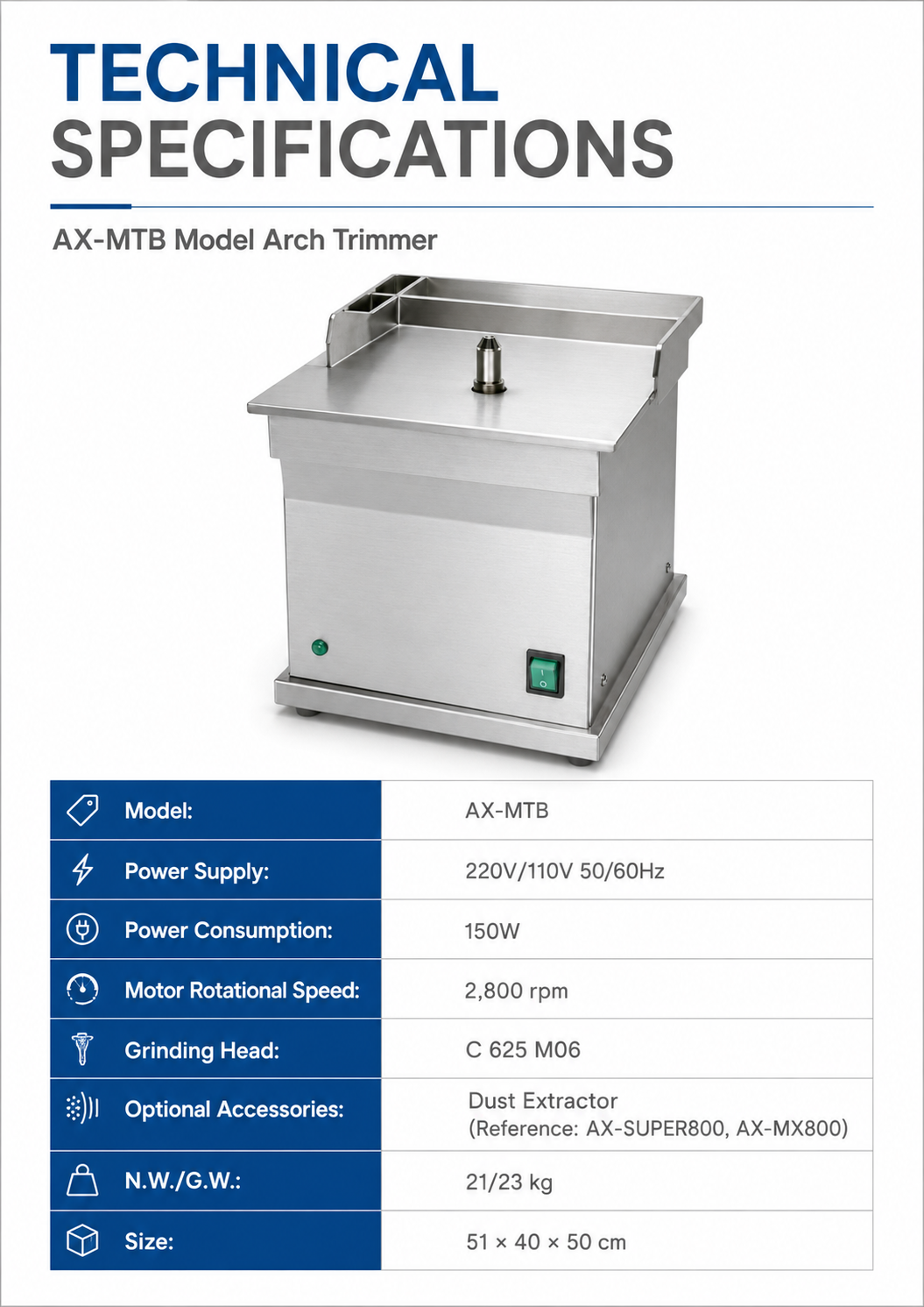 AX-MTB Model Arch Trimmer detail 2