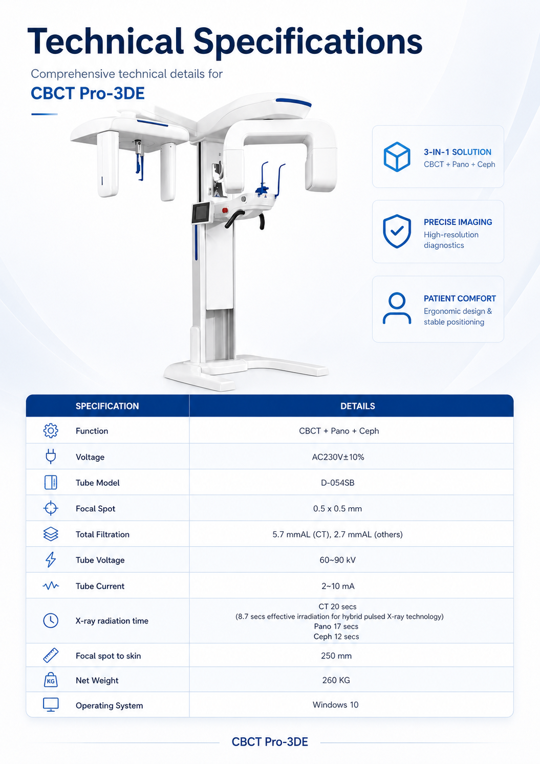 CBCT Pro-3DE detail 2