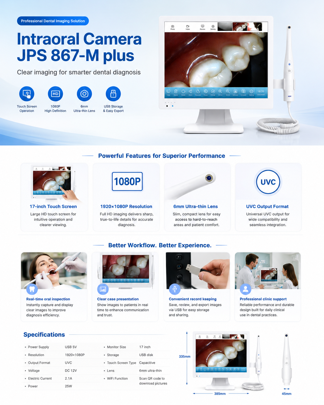 Intraoral Camera JPS 867-M plus detail 1