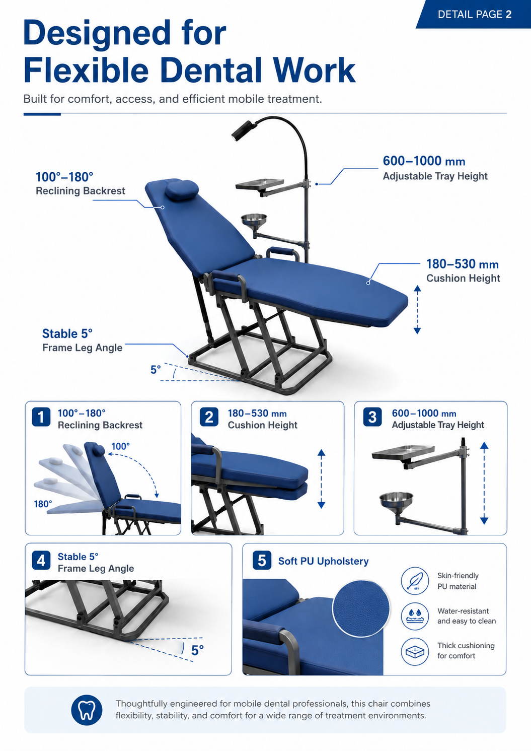 JPS P1B Portable Chair detail 2