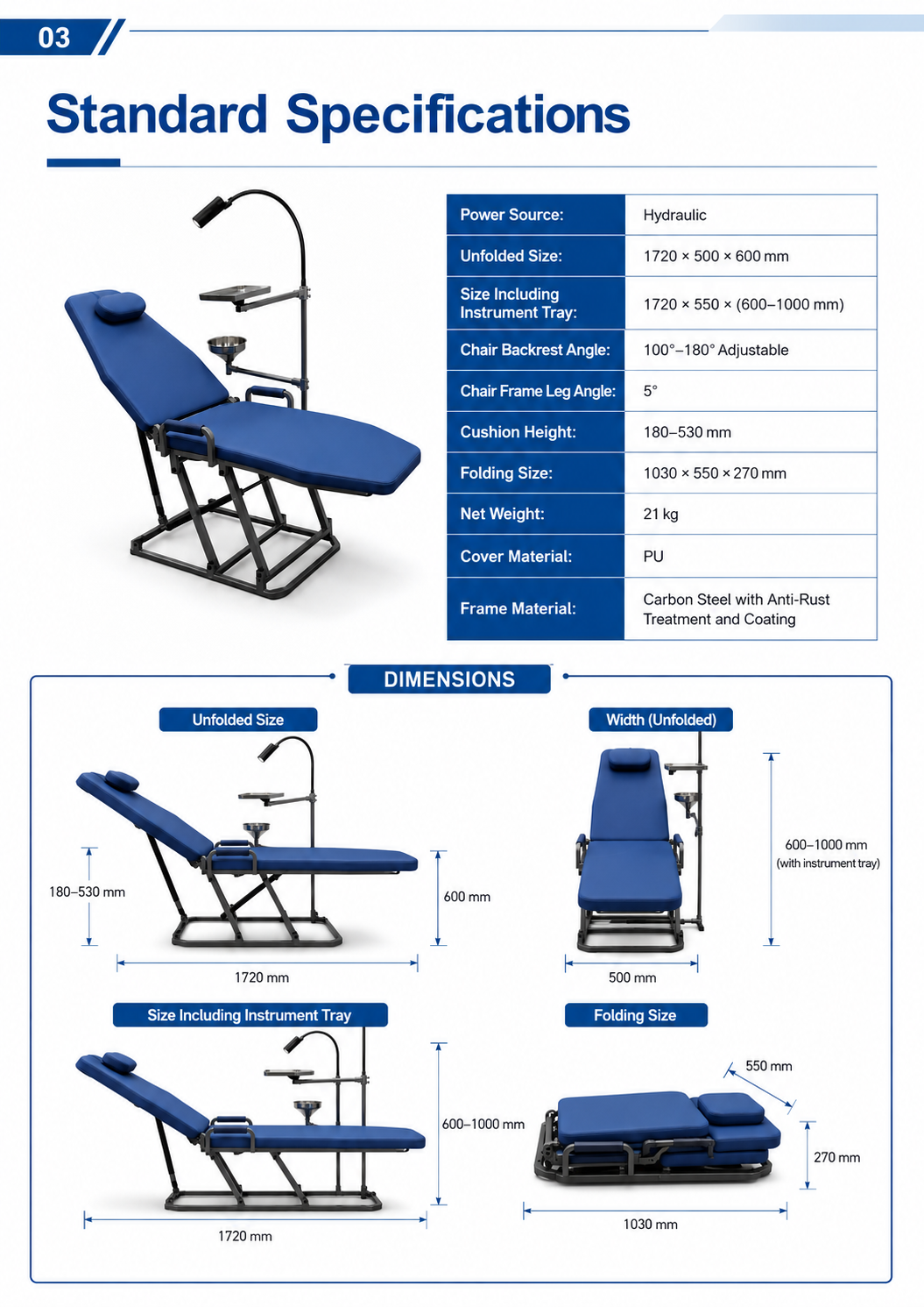 JPS P1B Portable Chair detail 3