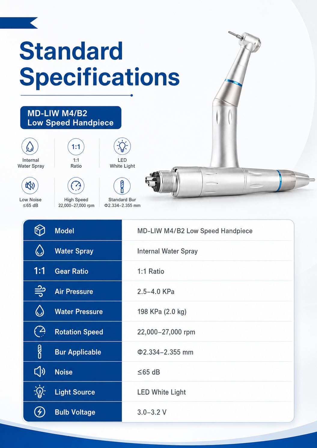 MD-LIW M4-B2 Low Speed Handpiece detail 2