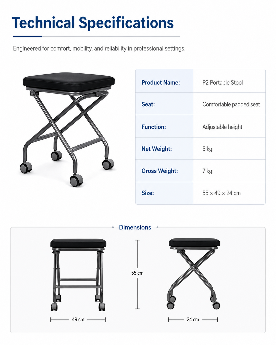 P2 Portable Stool detail 3