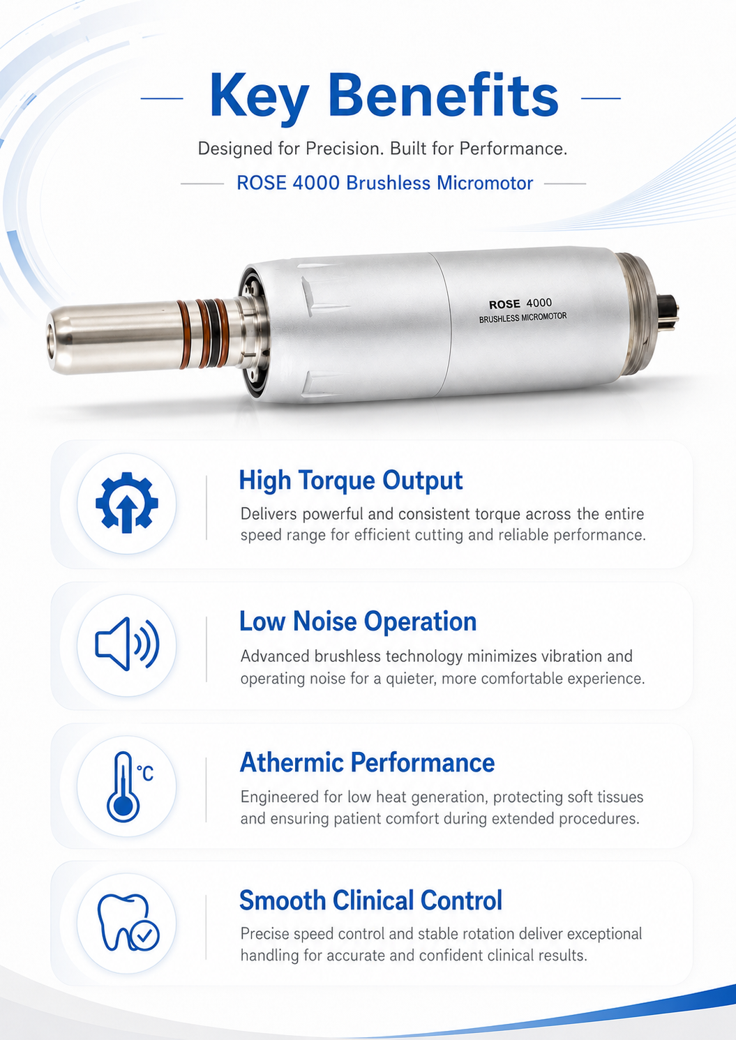ROSE 4000 Brushless Micromotor detail 2
