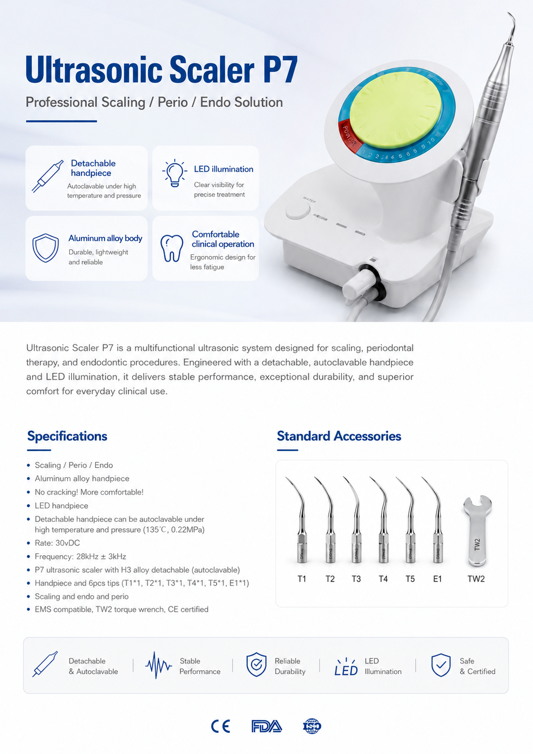 Ultrasonic Scaler P7 detail 1