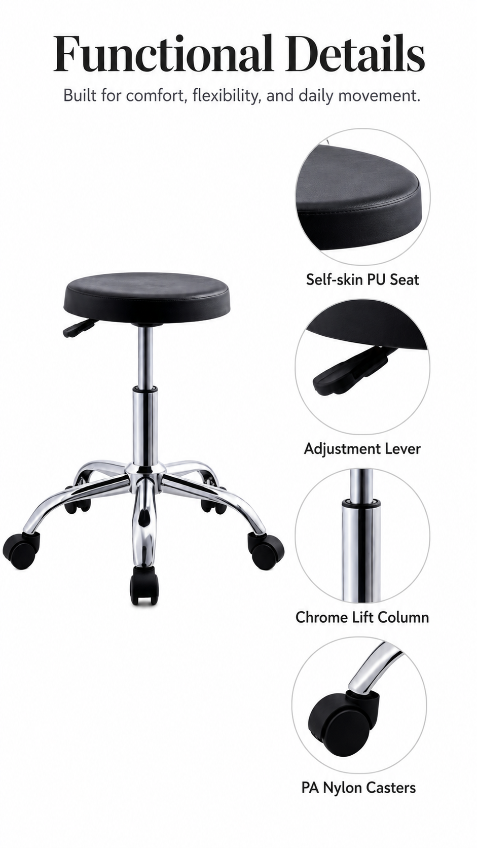 JPS014H Medical Stool detail 3