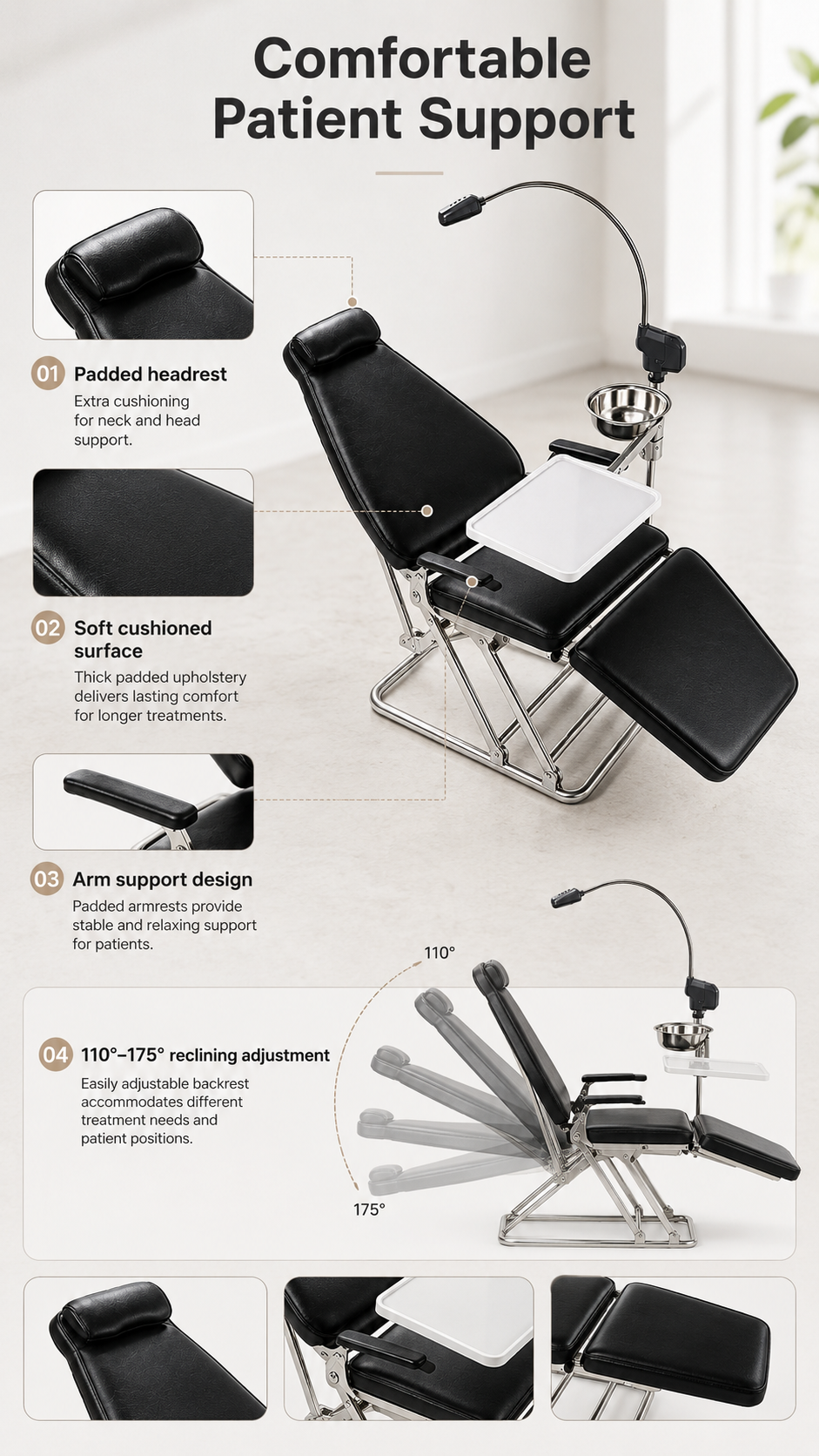 JPSU32L Portable Dental Chair detail 2