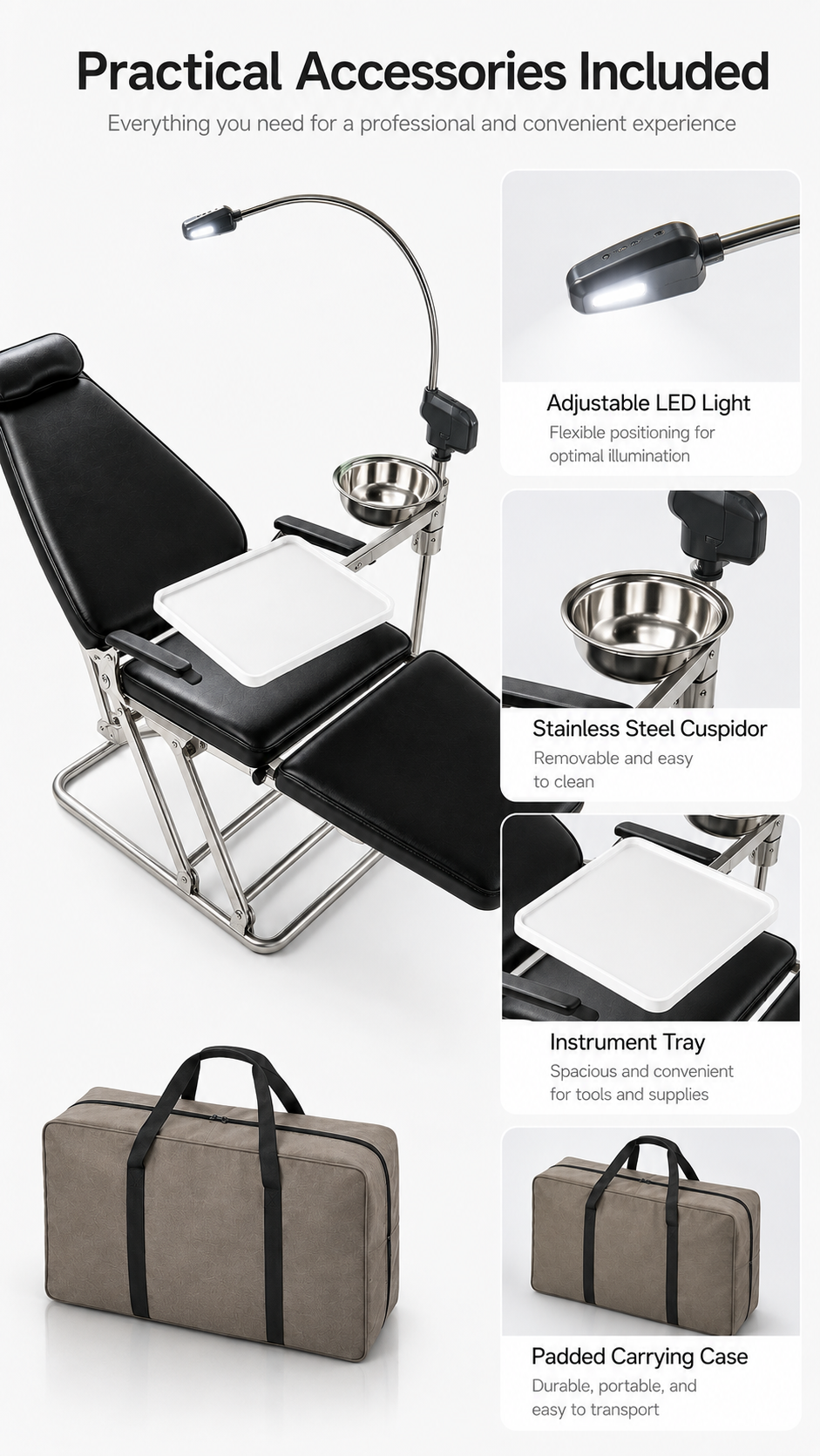 JPSU32L Portable Dental Chair detail 3